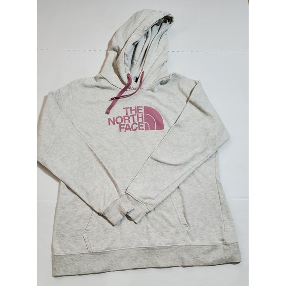The North Face Tops - The North Face Women's Pullover Hoodie‎ Sweatshirt Heather Pink Logo XL